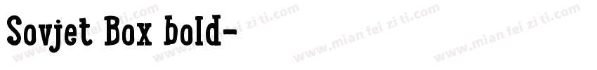 Sovjet Box bold字体转换